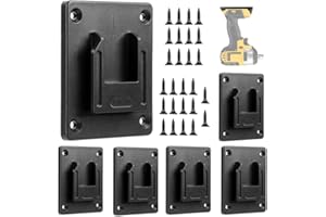 COLNK Lot de 6 Mural Support Machine, Porte-Outils pour Dewalt 12-20 V/Milwaukee 14,4-18 V Outil électrique, Atelier Outils de Stockage (noir)