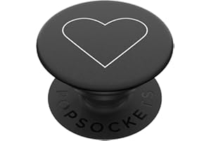 PopSockets PopGrip - Support et Grip pour Smartphone et Tablette avec un Top Interchangeable - White Heart Black