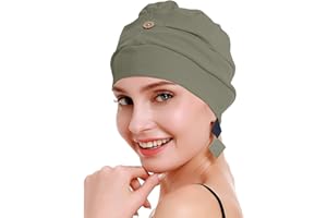 osvyo Baumwoll Chemo Kopfbedeckung für Damen mit Krebs und Haarausfall, Mütze aus Baumwolle, Leichte Kopfbedeckung, Versiegelte Verpackung