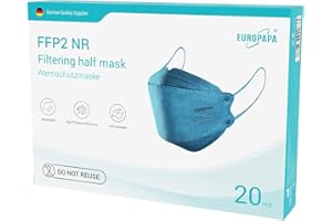 EUROPAPA® 40x FFP2 Fish-Shape And 3D-Shape Masks Respirator Mask 4-Layer Dust Protection Masks Hygienically Individually Packed Body Certified EN149:2001+A1:2009 Face Mask EU2016/425