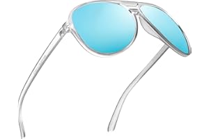 JIM HALO Occhiali da Sole Polarizzati Uomo Donna Occhiali da Guida Oversize in Plastica