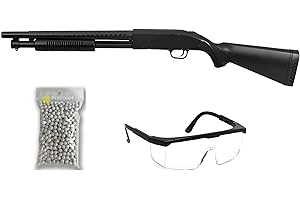 THE REPLICANT Pack Airsoft Fusil à Pompe SWAT/Modèle à Ressort/Plastique et Métal/Livré avec Accessoires