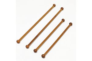 Laurraine 4pcs Natural Bamboo & Wood Tapestry Hanging Poles - 12.13 Inches DIY Wall Hanging Rods for Flags, Banners, Crafts, Woven Tapestry (Brown, 2 Styles)