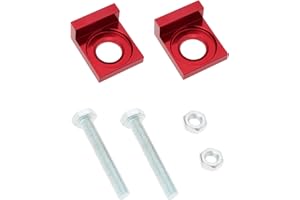 ECSiNG 2pcs 15mm Hole Dia Motorcycle Chain Adjuster Tensioner CNC Tensioner for Dirt Motor Bike Motorcycle 50cc 70cc 90cc 110cc 125cc Red