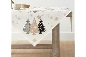 Artoid Mode Różowe drzewa sosnowe, Boże Narodzenie, obrus, obrus zimowy, do kuchni, dekoracja stołu wewnątrz, na urlop, imprezę, 85 x 85 cm