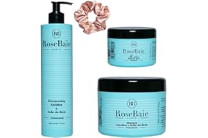 ROSERAIE Rosebaie Coffret De 3 Produits Kératine & Ricin + 1 Chouchou De Couleur Aléatoire Offert