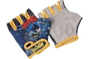 TATAWAY IN VIAGGIO SI CRESCE Para rękawiczek rowerowych dla niemowląt Batman superbohater żółty czarny nietoperz DC Comics bez palców