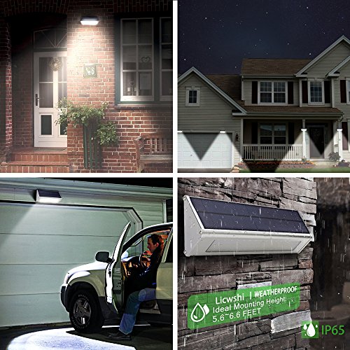 Licwshi Sonnenlicht 800 Lumen Wasserdicht Outdoor Aluminium Alu Gehäuse, 48 LED Radar Motion Sensor Licht für Schritt, Garten, Hof, Deck (2017 neue Version – 1 Pack) - 5