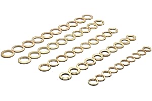 Bagues en Acier Laitonné pour Charnières de Porte │ 30 partes │ Ø 10/11/12 mm │ latón │ acero │ Arandelas │ Arandelas Laterales │ by FD-Workstuff