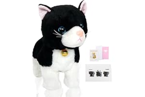 Smalody Interactive Plush Toys, Novelty Sound Control Electronic Cat Interactive Toys Electronic Pets Robot Cat Gift For Children Kids