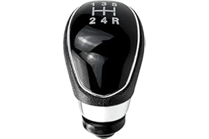 Flylin Gear Shift Knob Cover, 5 Speed Plastic Manual Stick Cover Head, Durable Car Gear Knob Cap Replacement for Fiesta/Focus (Black)