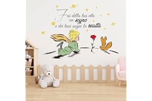 STUDIO GRAFICO BIZARRE CREATIONS Adesivo Murale - Piccolo Principe Fai della tua vita un sogno e dei tuoi sogni la realtà | Adesivi Murali Da Parete, Scritte Adesive Italiane, Adesivo Pareti Camera Da Letto Cucina Soggiorno