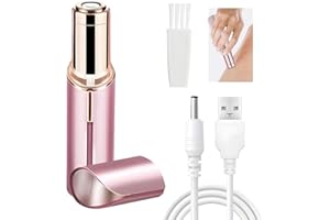 BLOOMIQUE Facial Hair Remover for Women, USB Rechargeable Mini Epilator Painless Face Hair Trimmer Portable Electric Razor Lady Shaver for Upper Lips Chin Face Neck Body Peach Fuzz, Pink