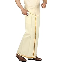 Buy PRAKASAM COTTON COTTON MEN'S (MOON) VELCRO POCKET DHOTI Online at Best Prices in India