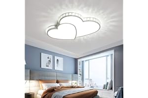 KENSYUINT LED Cartoon Deckenleuchte Moderne LED Deckenlampe Kreative Modern Romantisch Lampe Herzform Acryl Deko Licht Mädchen Junge Deckenlicht Schlafzimmer Hausleuchten Lampe