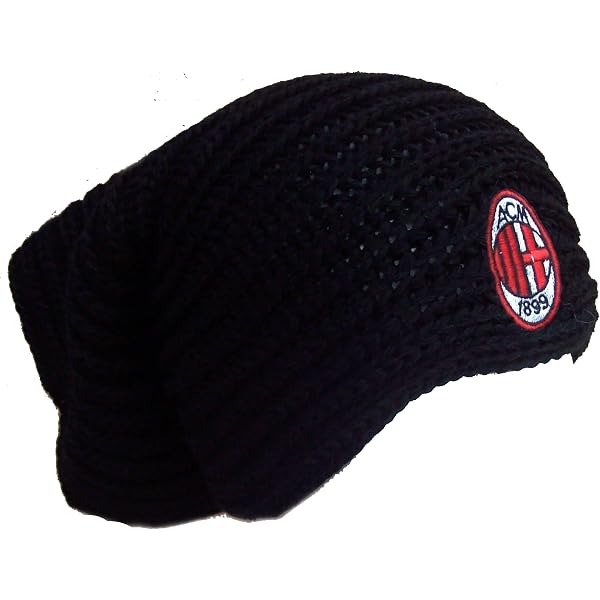 AC Milan Scaldacollo Ufficiale – Maglia Morbida, Patch Logo In Pelle, Taglia Unica, Nero, Unisex Adulto