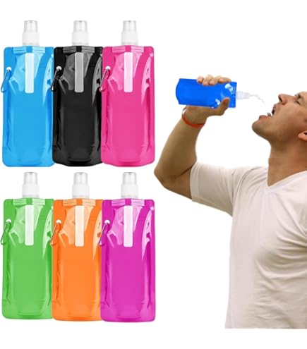 Bouteilles D'eau Pliable Ensemble,Bouteille D'eau Réutilisable Flexible