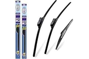 Fits Vauxhall Mokka 2012-2020 Set of 3 Windscreen Wiper Blades alca Germany Super Flat Front Rear 26"14"10" TL ASF2614TL10T