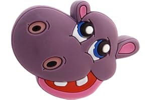 Mprofi MT 2 X Schrankgriffe-Griffe für Kleiderschrank-Griffe für Kommode-Möbelgriffe-Küchengriffe-Schubladengriffe-Kindermöbelgriff-Möbelknopf-Gummigriff-Kinderzimmer Motiv Flusspferd