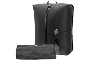 Vakuumpåse för kläder resor, 17 l återanvändbara TPU vakuumpåsar med lufttäthet, IP67 vattentät nylon organiserare vakuumpåse för väskor och ryggsäck (17 l)