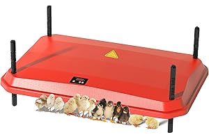 OUYOLAD Heat Lamp for Chicks heater Poultry Brooder Box Chicks Heat Lamp for Chick Thermostat (16" x 16") 30 Chicks