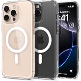 Spigen iPhone 16 Pro Max ile Uyumlu MagSafe Kılıf Ultra Hybrid Mag Fit Sararmaya Dayanıklı Beyaz Şeffaf Kapak - ACS07998 (Spi
