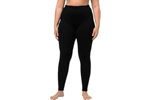 Ulla Popken Damen Leggings Leggings, Baumwolle, Slim, Elastikbund