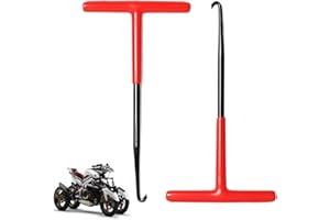 AONAYO Lot de 2 crochets à ressort, pince à ressort de frein, outil de frein à tambour, crochet à ressort d'échappement, extracteur de ressort en T, extracteur de ressort en acier, pour moto