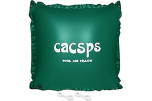 CACSPS Poolkissen Winter, 122 x 122cm Ultradickes Luftkissen Luftkissen Pool Winter Aufblasbare Winterkissen Überwinterung für Pool inkl. 2X Rollen Seil Grün