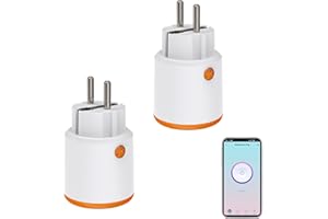 SENCKIT Smart Power Plugs:Zigbee Smart Plug mit Mess und Timerfunktion,Tuya AppSteuerung,Push-Benachrichtigung,Zigbee Hub erforderlich, 16A Zigbee Stecker,kompatibel mit Alexa Google Home (2-pack)