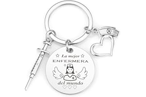 TWIDELS Llavero de Enfermera Regalos para Enfermera Regalo Enfermera Registradora Enfermera Asistente Enfermera en Apuros Llavero Regalos para Estudiante de Medicina Asistente Médico Llavero Enfermera