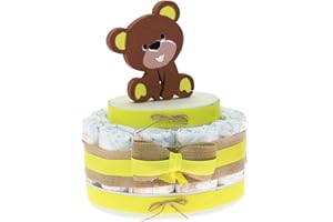 Viale Magico Idea Regalo Economico Neonati, Torta Pannolini Nascita o Baby Shower Bimbi (Torta da 15 Pannolini)