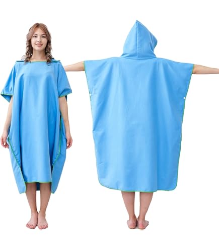 Poncho de bain, poncho de surf, serviette de bain ultra légère, aide au déménagement, peignoir en microfibre à séchage rapide pour femme, homme et enfant, 90 x 110 cm (bleu foncé Poncho de bain, poncho de surf, serviette de bain ultra légère, aide au déménagement, peignoir en microfibre à séchage rapide pour femme, homme et enfant, 90 x 110 cm (bleu foncé