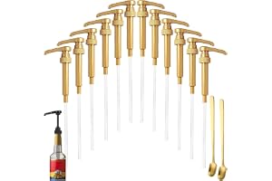 DupakSYS 12 st guld kaffesirap pumpdispenser för 750 ml flaskor med 25,4 Oz/250 ml