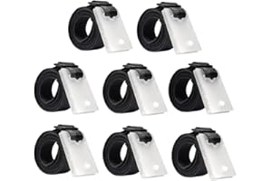 TopHomer 8 Pack Retaining Straps for Pool Reel, Solar Film, and Pool Covers, Includes Fastening Straps, Clips, and Buckles, for Pool Tarpaulins, Nylon Straps, and Roller Attachments