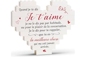 Greatabox Idée Cadeau Amoureux pour Homme & Femme, Cadeaux Amour pour Couple Original Saint Valentin Noël Anniversaire Mariage, Lui et Elle, Son Mari, Sa Femme - Plaque Cœur