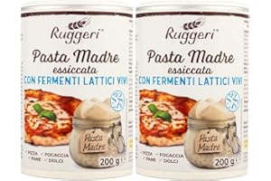 Ruggeri - Lievito Madre Essiccato 400g (2 x 200g) - Attivo | Ideale per lievitazioni brevi e lunghe | 2 x 200g