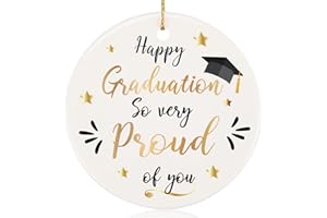 TheGiffter Graduation Gifts for Her, Ceramic 2025 Graduation Card Hanging Decorations, Congratulations Leaving School Presents for Granddaughter, Daughter Friends Girls Students Sister