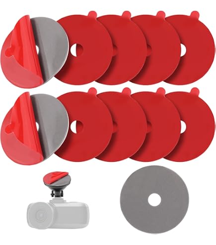 Anteel Dashboard Pad Mounting Disk Sticky Adhesive Replacement Kit, 6pcs 2.76\"(70mm) Circle Heat Resistant Double-Sided Stickers For Suction Cup Car Phone Holder Disc & Windshield Dash Cam