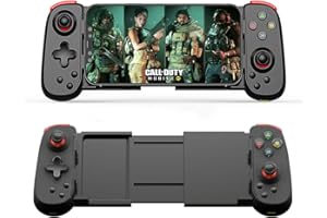 Megadream Bezprzewodowy kontroler do iPhone/Android, MFi Bluetooth Mobile Game Gamepad dla iOS/Switch/Lite/PC/PS/Cloud Gaming Rozciągliwy Joystick do iPhone 15 14 13 / Plus/Pro/Max, Direct Play
