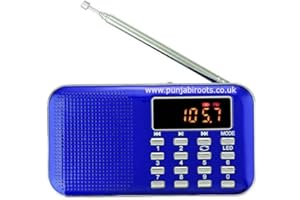M&HONG Punjabi Roots Gurbani MP3 Player with over 800 Hours of Pre Loaded Plath, Nitnem, Sukhmani Sahib & Lots More Paath, Katha & Kirtan: Blue
