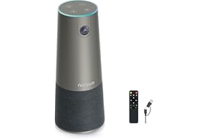 Nuroum C46 Webcam 4K Cámara Web de Conferencia,8MP CMOS, 4 Micrófonos y Altavoz, Ultra Gran Angular 120° Videoconferencia Cámara/5x Zoom/Auto Framing/16ft Captación de Voz para PC/Mac/Zoom/Skype/Teams