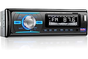 CHISMOS Autoradio Bluetooth 5.0 Vivavoce, RDS/FM/AM Stereo Auto Bluetooth Autoradio con telecomando, 1 DIN Stereo Radio 4x65W Supporto due USB/AUX in/SD/TF/WMA/WAV/MP3 Player, Supporto iOS Android