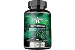 Lecithin 1200mg with Vitamin E - 180 Softgel Capsules - High Strength Soy Lecithin Supplement - 6 Months Supply - Supports Cognitive and Cardio Health - by Apollo's Hegemony