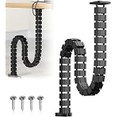 KOVSGQ Vertical Cable Guide Column Cable Management Flexible Cable Management for Desk 125cm Height Adjustable Desk Mounting
