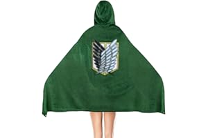 AENEY Aot Cape Shingeki-Kyojin Cape Anime Cloak Green Hoodie Cape Wearable Blanket Levi Cape Halloween Cosplay Masquerade Party Costume Carnivals