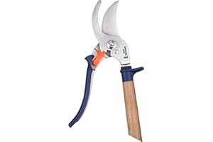 Opinel - Sécateur Ardoise - 3 Positions - Système de Verrouillage en Position Fermée - Lame Inox - Manche en Hêtre - Garde et Poignée Polyamide Confortable