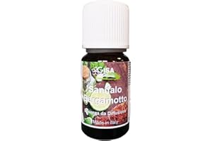 Gisa Wellness - SANDALO BERGAMOTTO - Profumo per Diffusore ad Ultrasuoni - [10ml] - Fragranza fresca - Piacevole profumazione speziata - Made in Italy