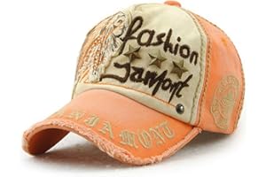 Tioamy Basecap Baseball Kappe Unisex Mutze Einstellbare Retro Verstellbar Snapback Hut Freizeit Cap Modischste Cotton Cap Schreiben Outdoor Hut fur Manner und Frauen Briefstil