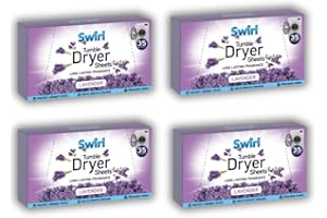 SOTL® X4 Swirl Lavender Tumble Dryer Sheets 40 Sheets per Pack Fabric Softener Sheets Long-Lasting Freshness Static Control Eco-Friendly